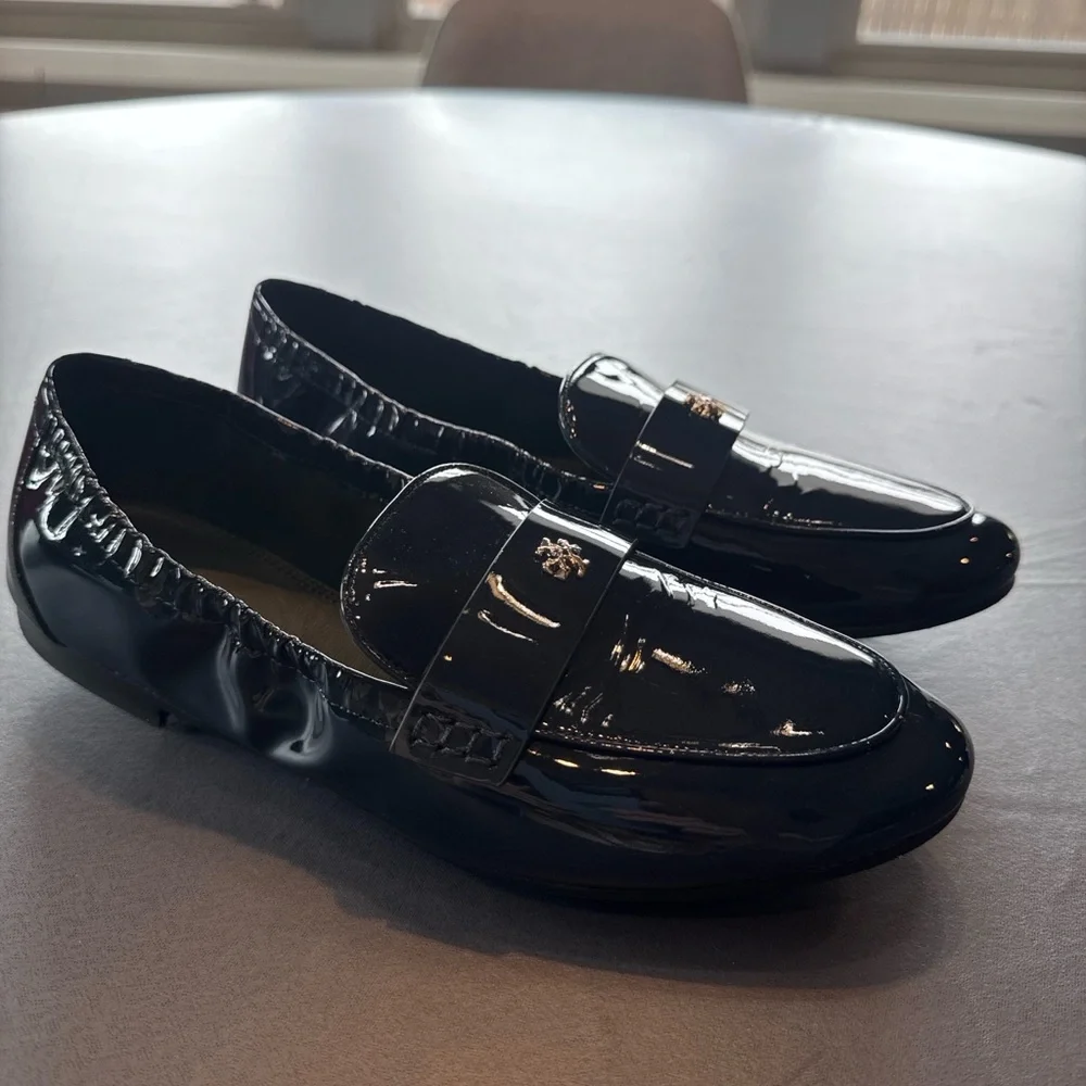 Tory Burch Patent Leather Loafers, Deep Navy | 8M - Picture 5 of 12